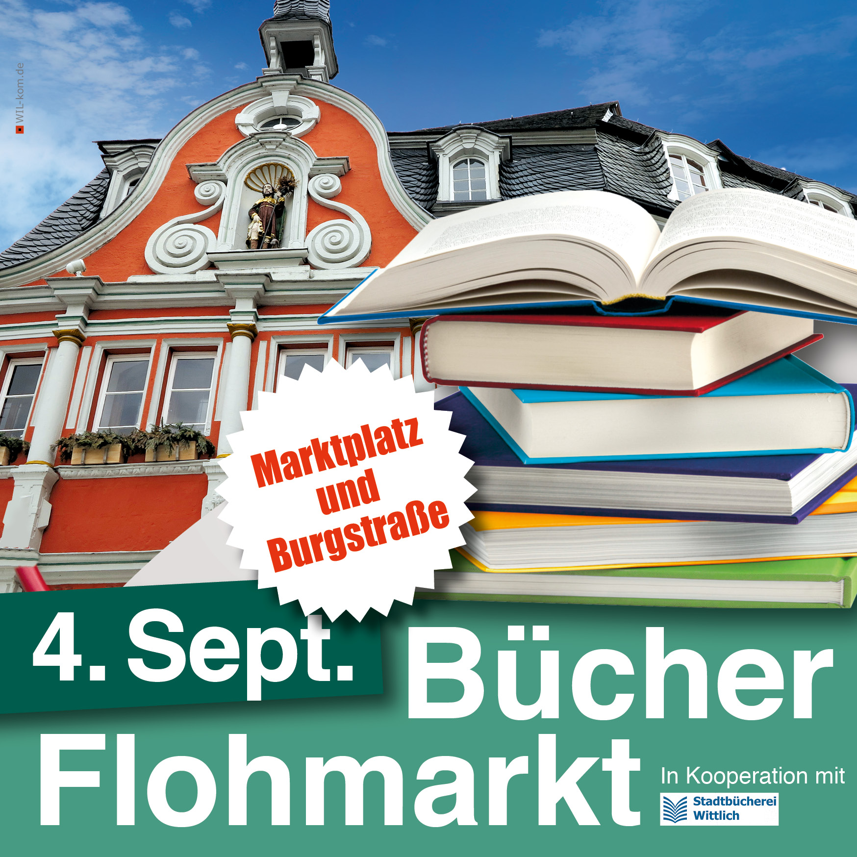 Bücherflohmarkt Wittlich am 4. September 2021