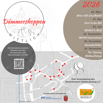 Wittlich in Weiß - Gemeinsam genießen. Stielvoll feiern. Weiß verbindet. Donnerstag, den 02.Juli 2026, 16:00–21:00 Uhr