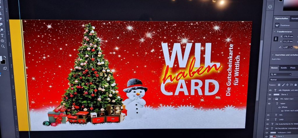 Die Wil-haben-Card - die Gutscheinkarte für Wittlich - jetzt schon an Weihnachten denken